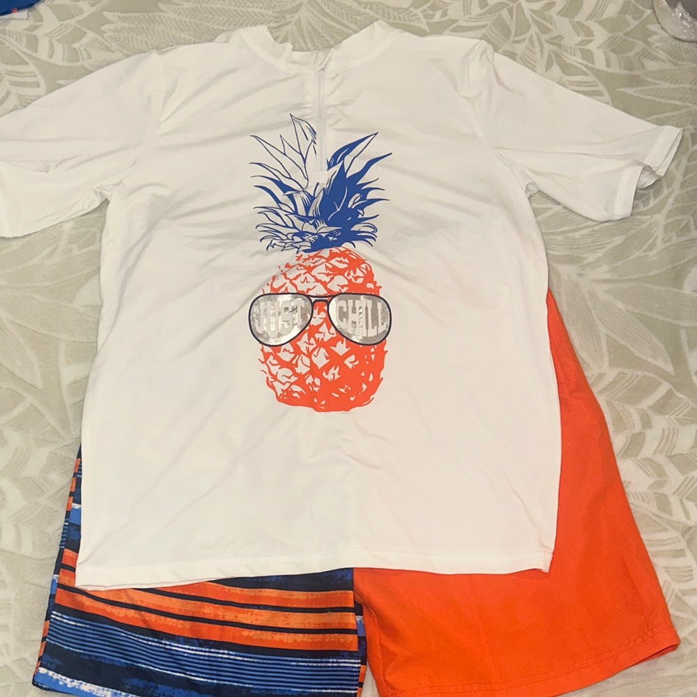 Wonder Nation Boy Swim Set size XL HUSKY